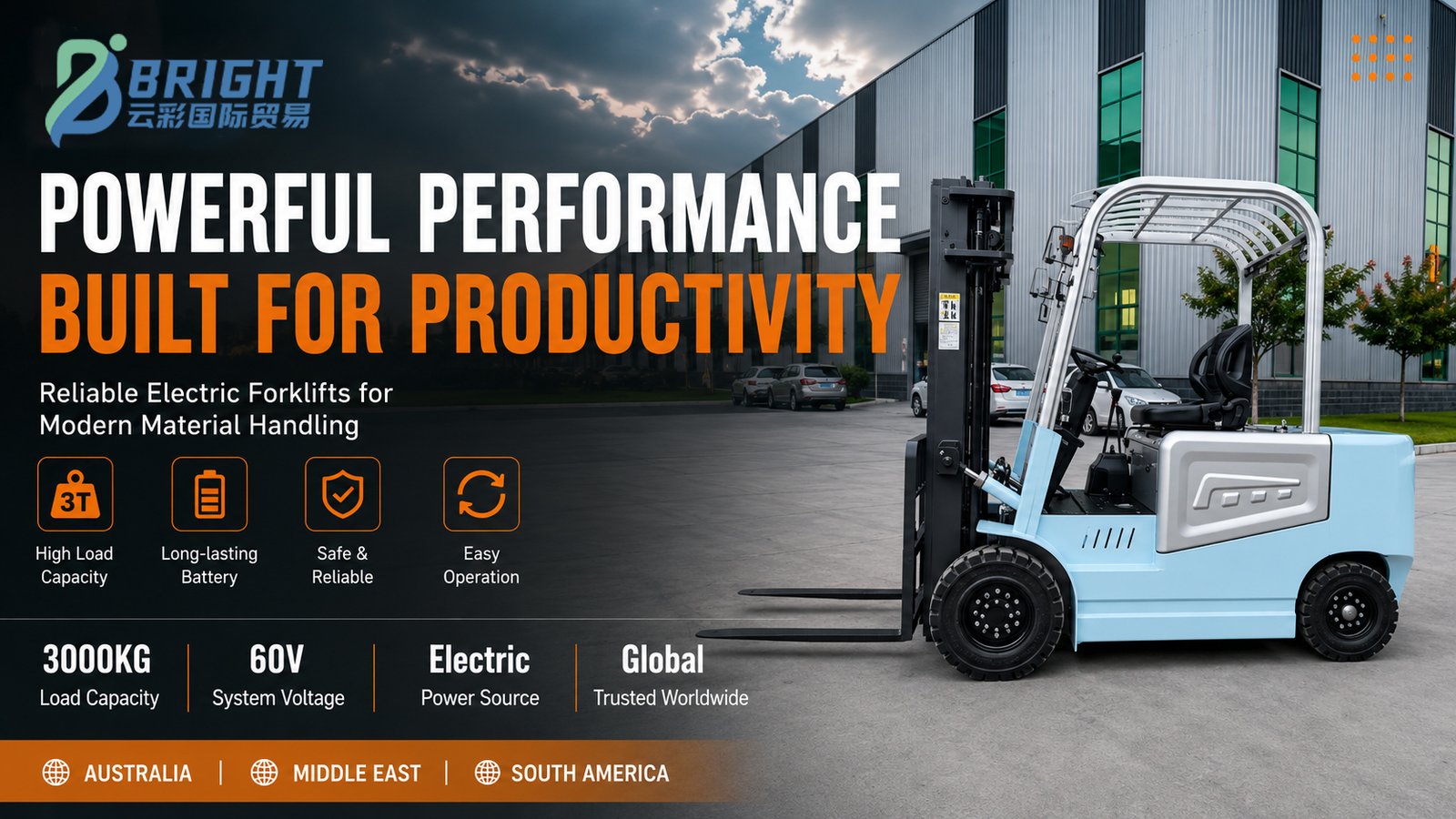 3 ton electric forklift